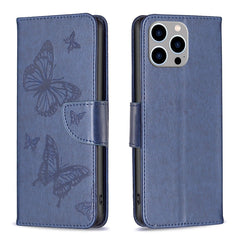 Close-up of Blue TPU leather flip case for iPhone 15 series