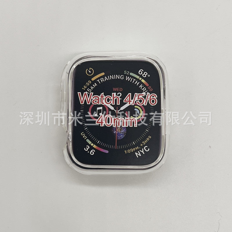 Stylish transparent resin watch band in Glacier Clear
