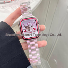 Close-up of durable resin watch band design