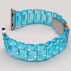 Lightweight resin watch band suitable for workouts