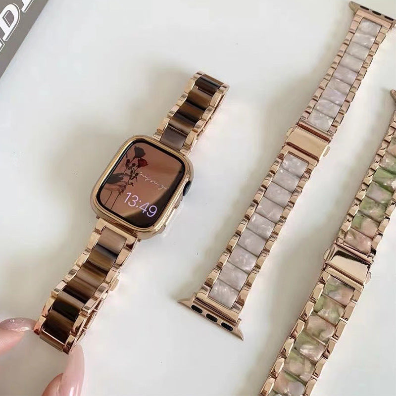 Luxurious lightweight metal resin band for Apple Watch - Silver colour