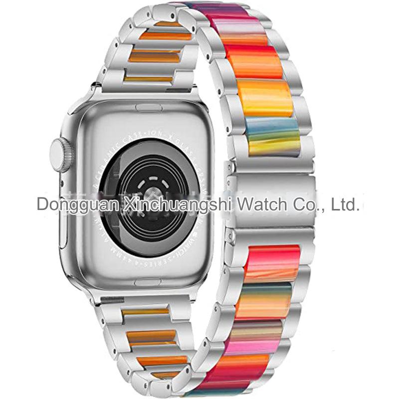 Luxurious lightweight metal resin band for Apple Watch - Rose Gold colour