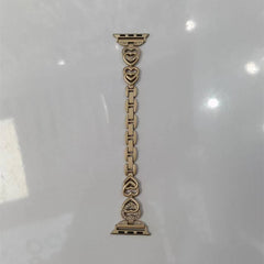 Gold heart-shaped watch band for Apple Watch Series