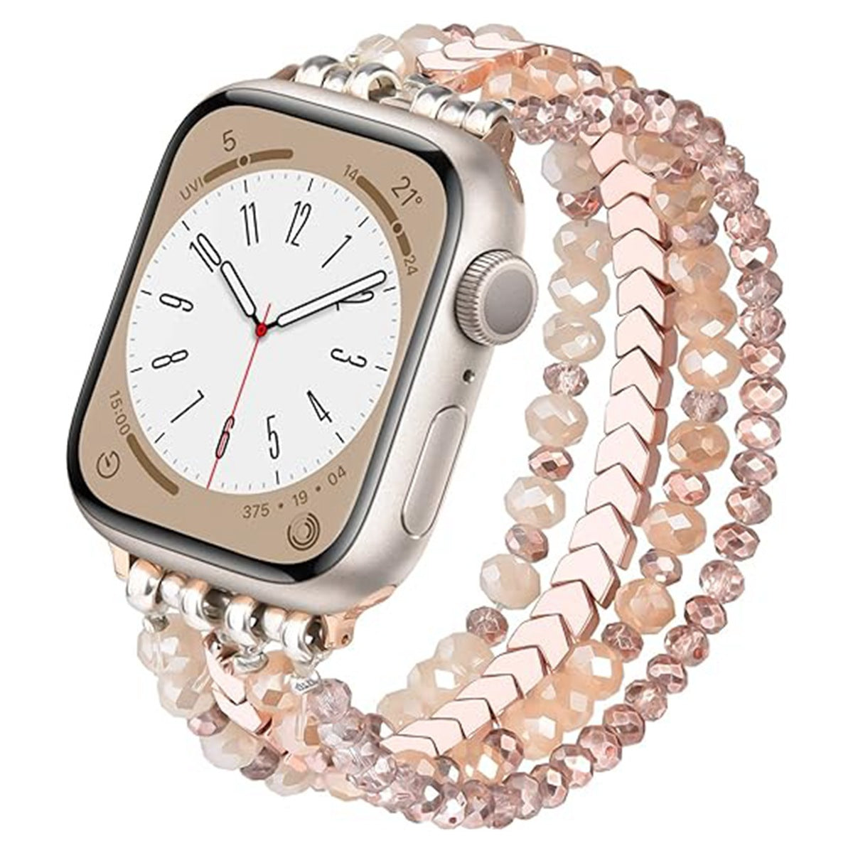 Classic Black Crystal Beaded Apple Watch Band