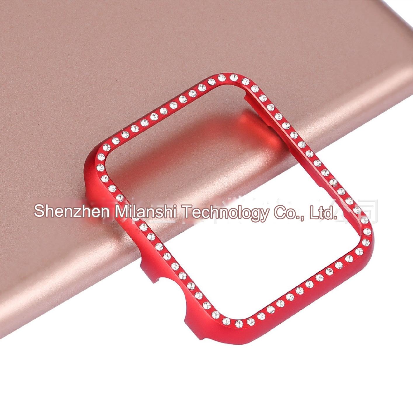 Luxury red studded case for Apple Watch