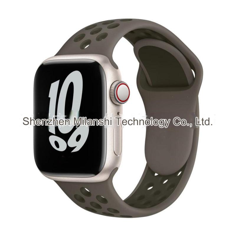 Image of dual colour silicone sport band for Apple Watch 3