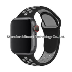 Image of dual colour silicone sport band for Apple Watch 6