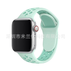 Image of dual colour silicone sport band for Apple Watch 5