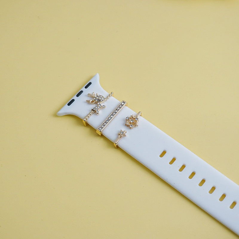 Christmas Tree Rose Gold watch band charm