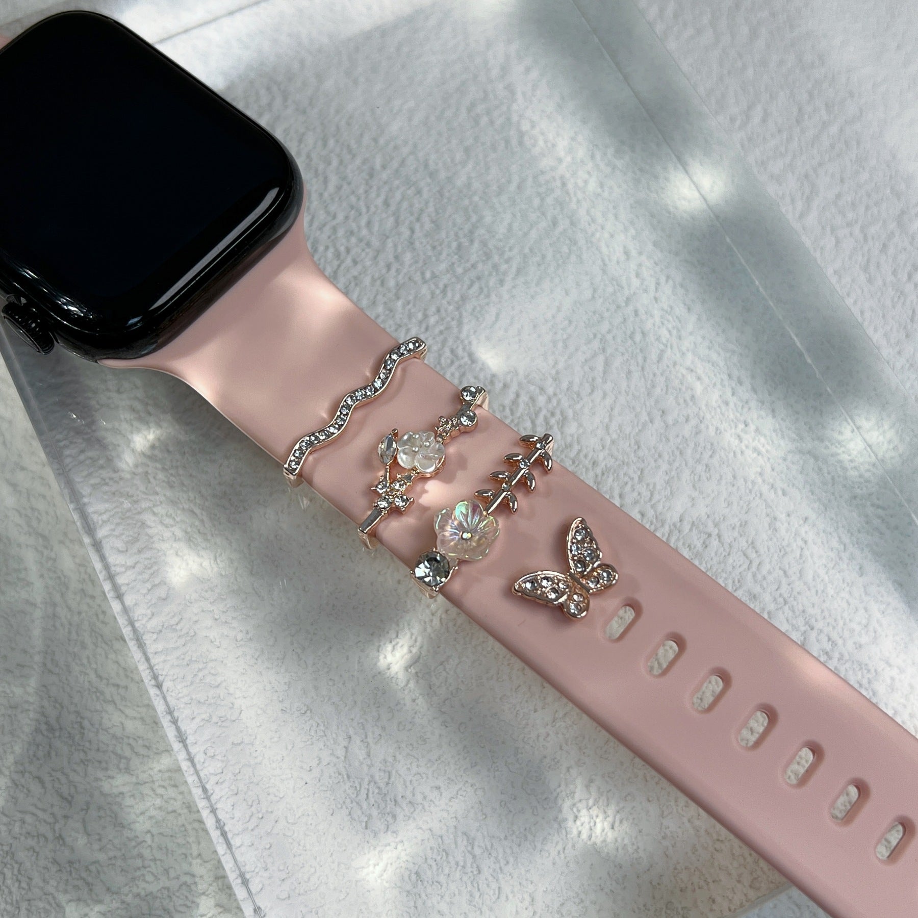 Elegant Apple Watch strap with butterfly