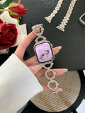 Stylish Starlight Colour Apple Watch Band on wrist