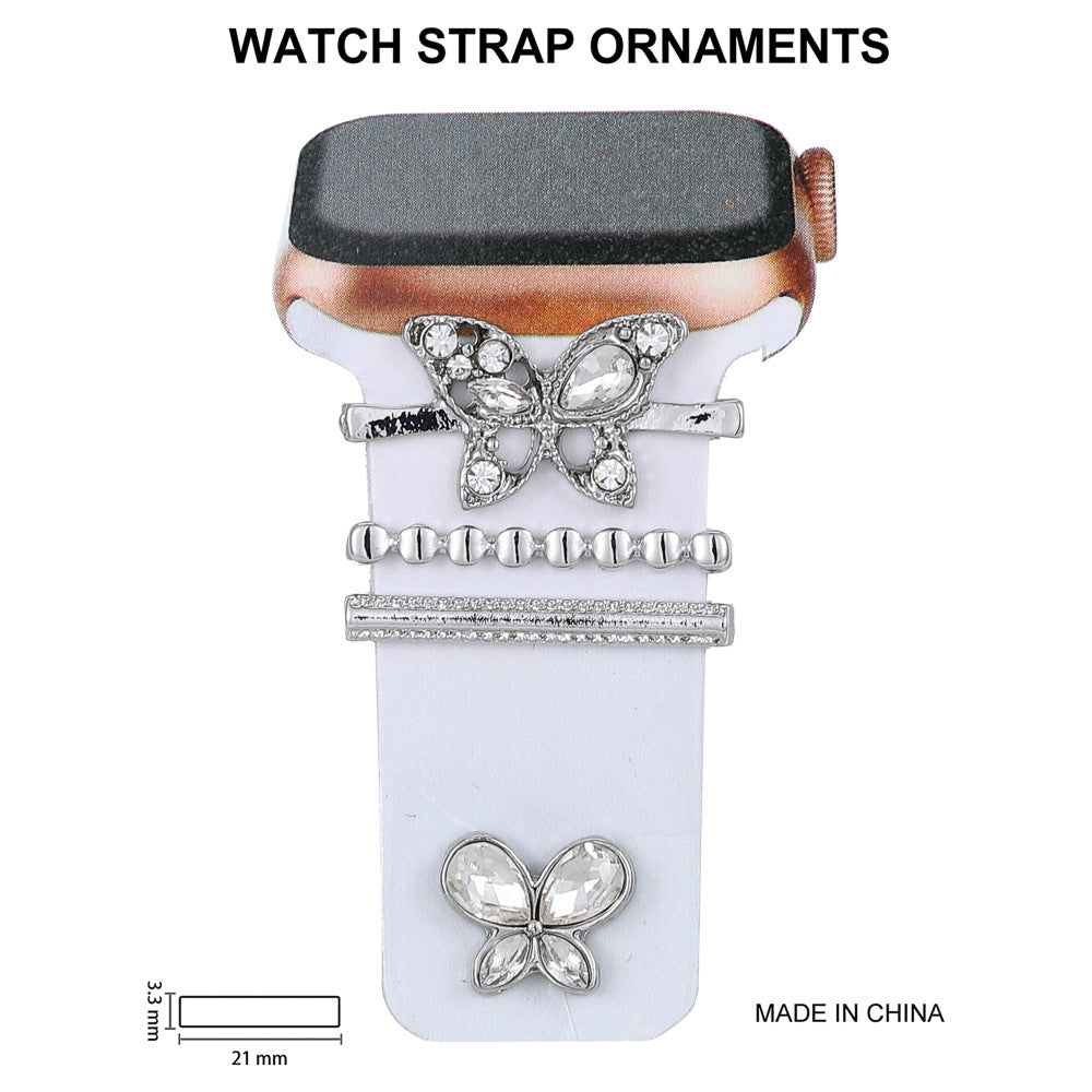 Close-up of rhinestone embellishments on watch strap - image 5