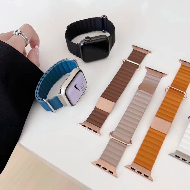 Elegant white leather strap for Apple Watch Ultra 2
