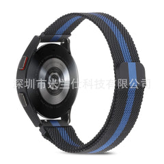 Black metal Milanese loop smartwatch band