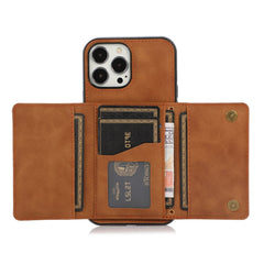 Black leather wallet case for iPhone 15 Pro Max