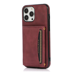 Brown leather wallet case for iPhone 15 Pro Max