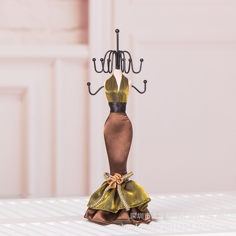 Elegant display rack for earrings and necklaces