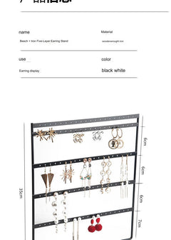 Organised earrings on a Jewellery Holder