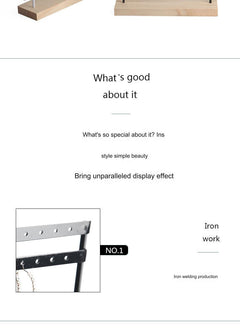 Organised earrings on a Jewellery Holder