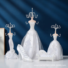 Jewellery display stand featuring necklace holders