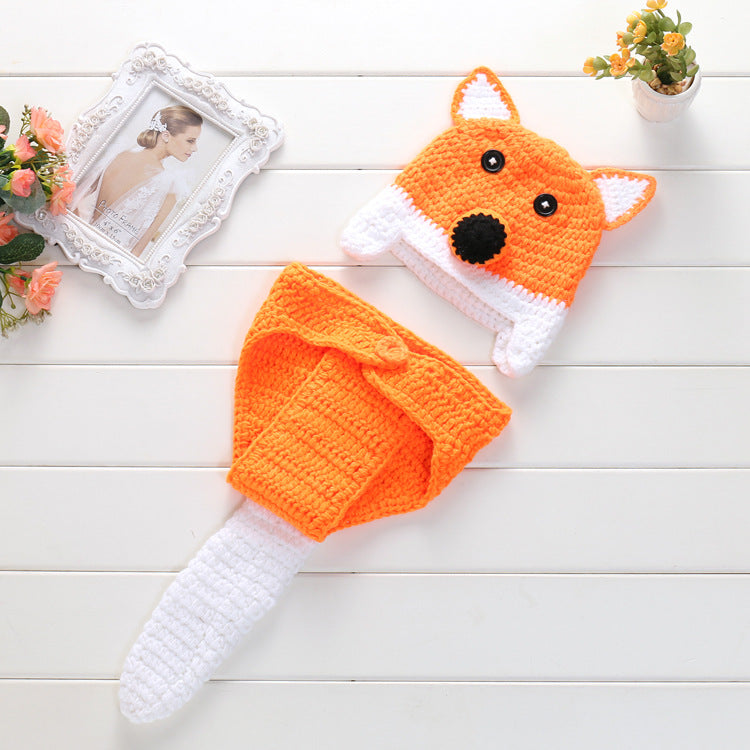 Adorable baby in vibrant orange fox outfit image 2