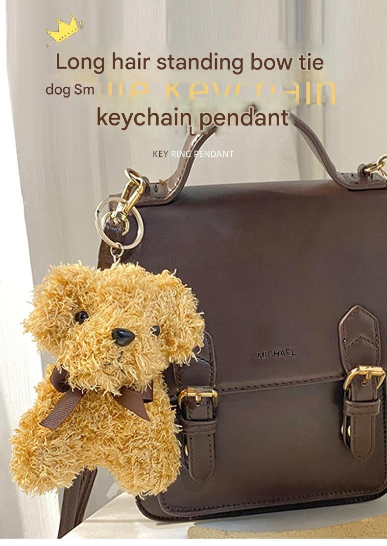 Cute Dog Keychain with Metal Ring