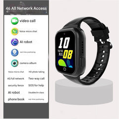 Child with smartwatch in outdoor setting