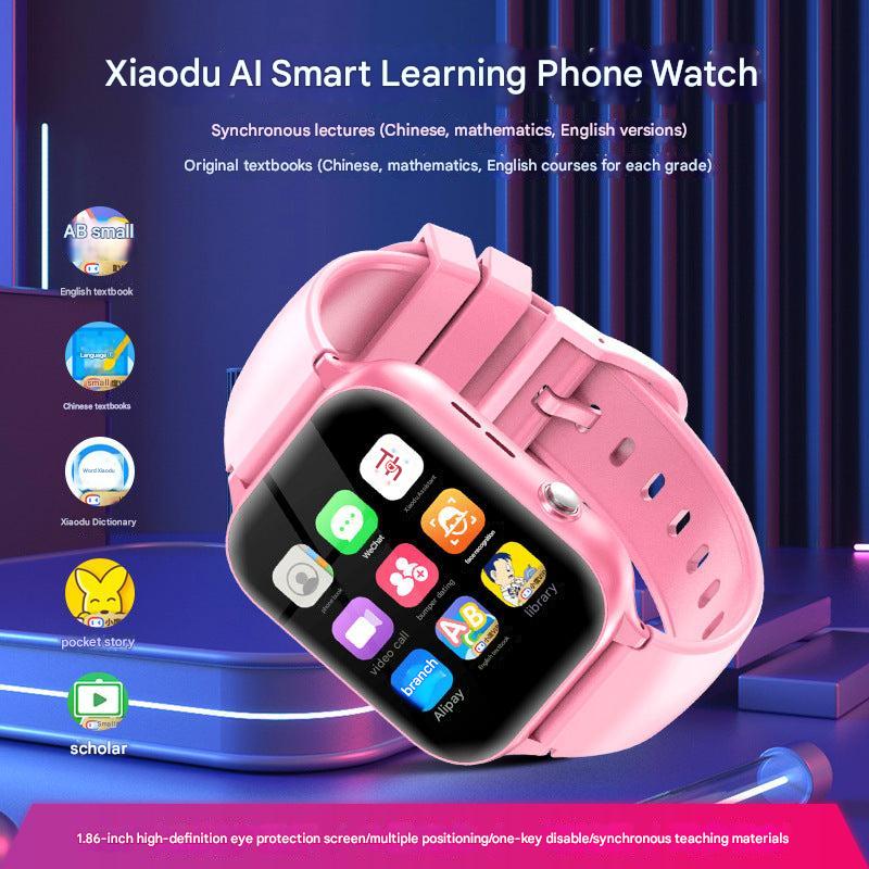 Child with smartwatch in outdoor setting
