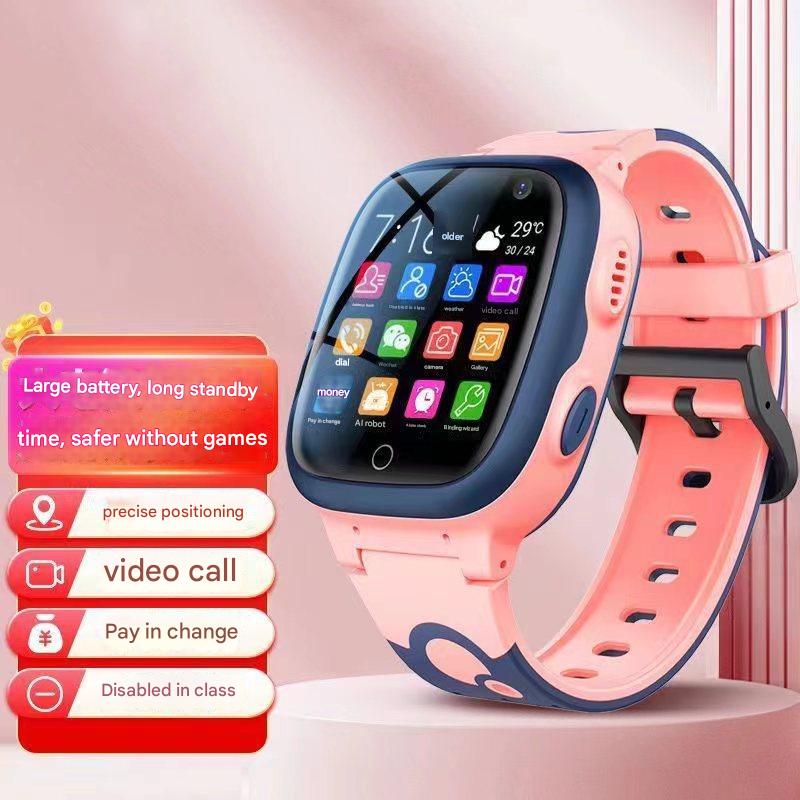 Child using smartwatch with GPS tracking feature