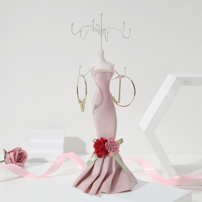 High-quality resin jewelry holder from side view