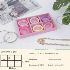 Elegant velvet-lined jewelry organizer tray with rings