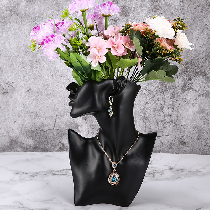 Elegant Resin Mannequin Jewelry Stand side view
