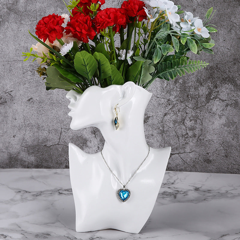 Elegant Resin Mannequin Jewelry Stand front view