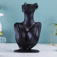 Elegant Resin Mannequin Jewelry Stand display with necklaces