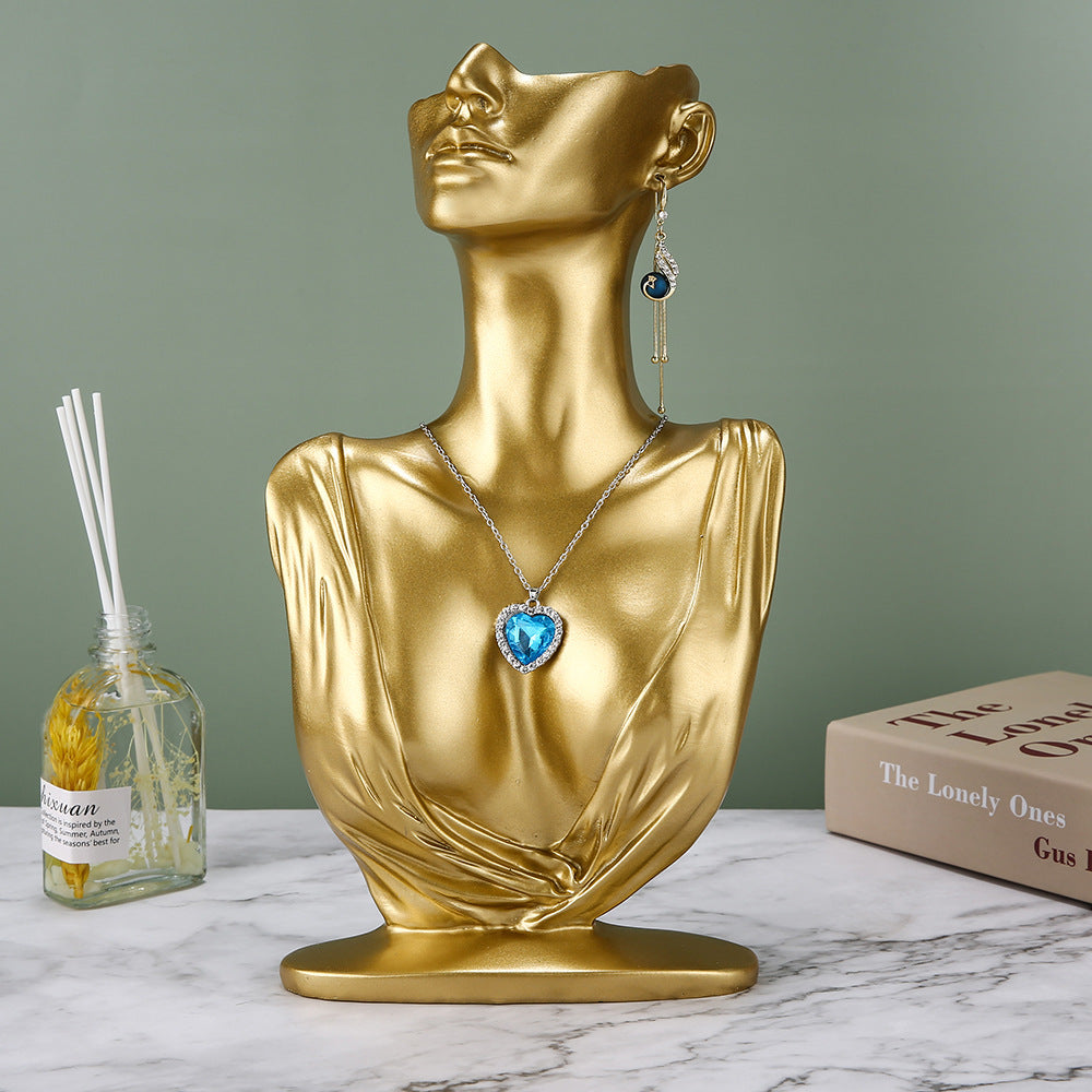 Elegant Resin Mannequin Jewelry Stand minimalistic design