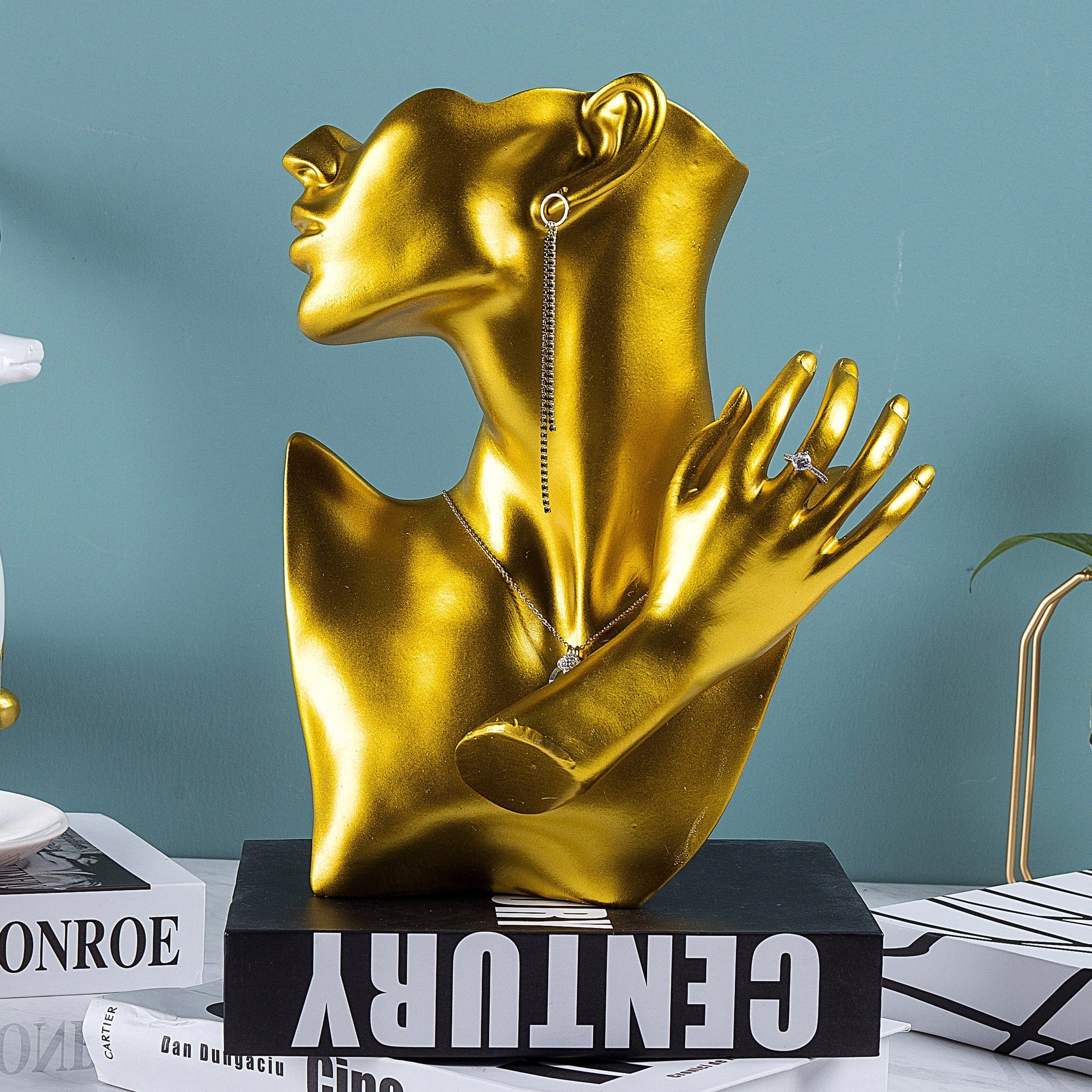Elegant Resin Mannequin Jewelry Stand front view
