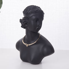 Elegant Resin Mannequin Jewelry Stand gold finish