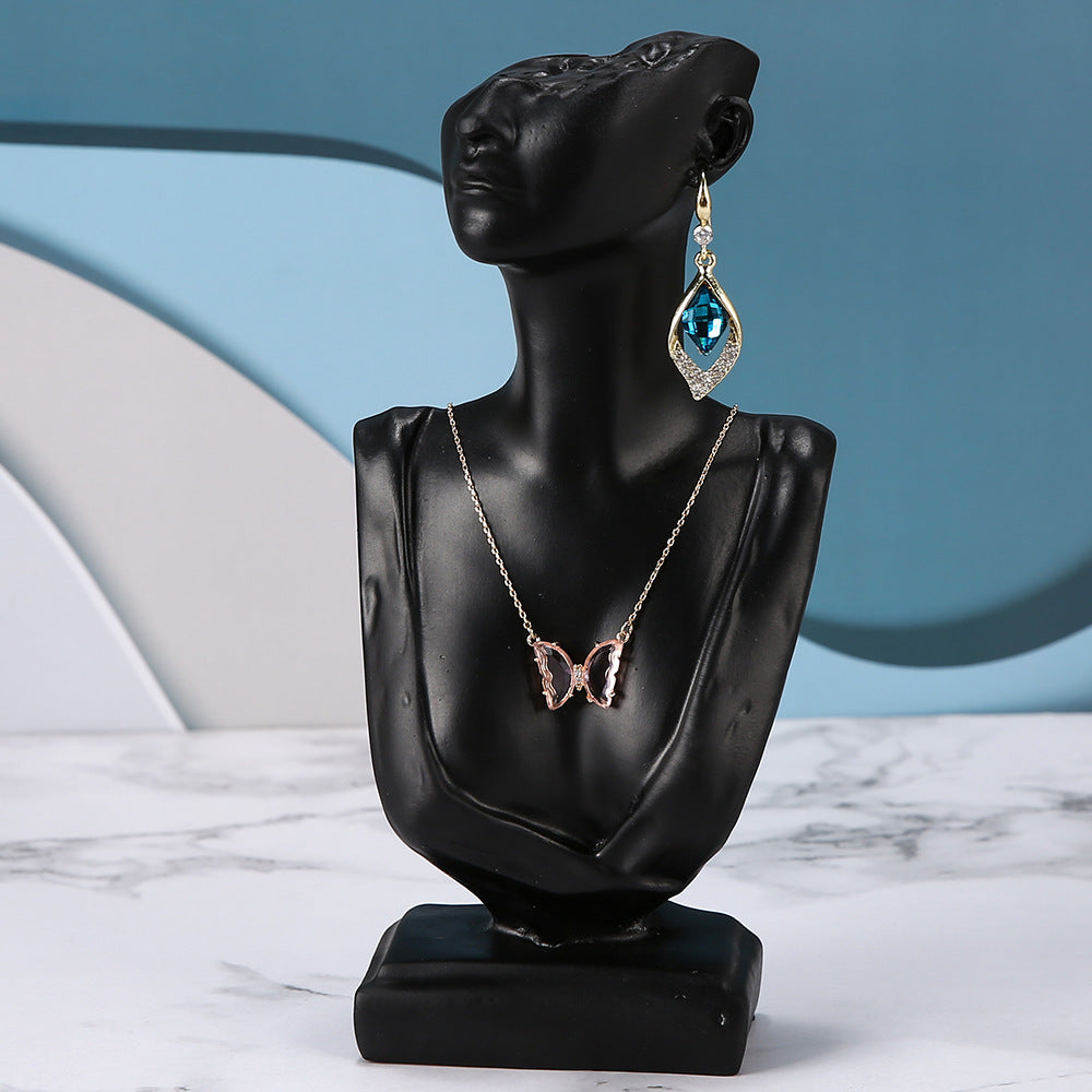 Elegant Resin Mannequin Jewelry Stand detail and texture