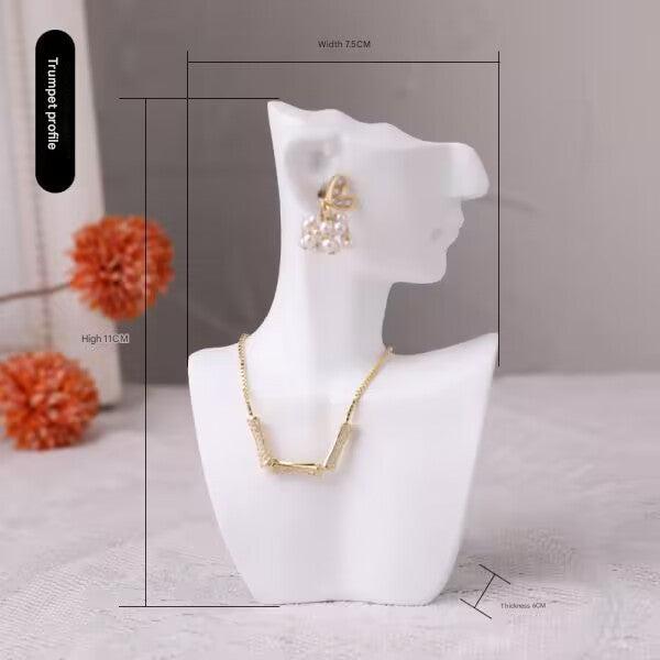 Elegant Resin Mannequin Jewelry Stand display with earrings