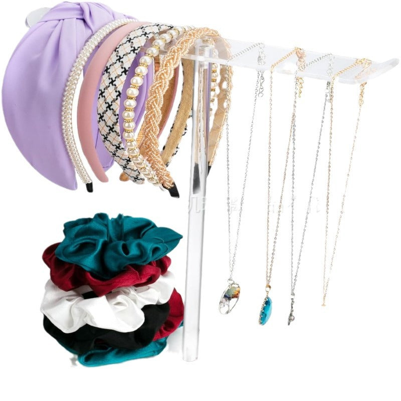 Detailed view of stylish acrylic jewellery holder
