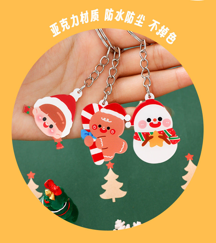 Christmas reindeer acrylic keychain design 1
