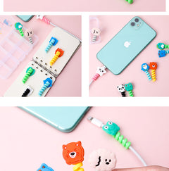Bear shape silicone cable holder