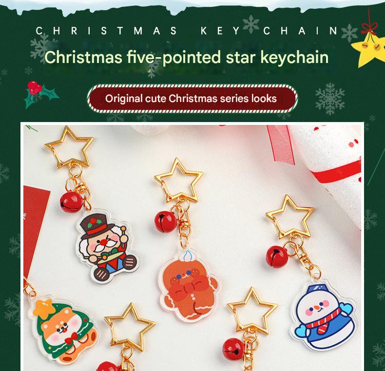 festive reindeer keychain for holiday gifts