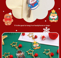 festive reindeer keychain for holiday gifts