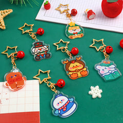 festive reindeer keychain for holiday gifts