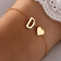 Stylish alphabet heart bracelet image