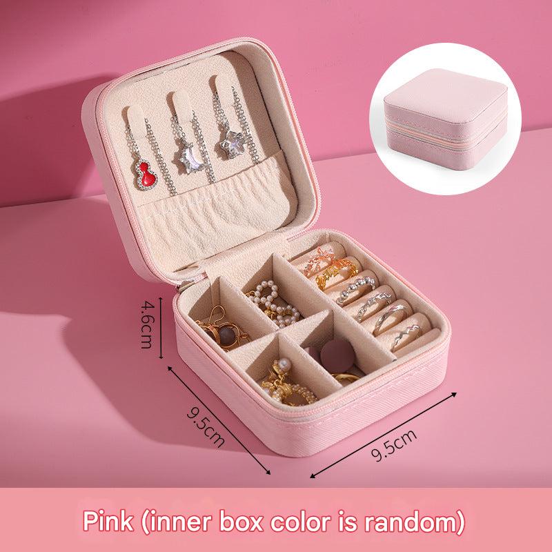 Interior of Compact Jewelry Organizer with compartments