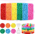 Colourful assorted clay beads for DIY projects