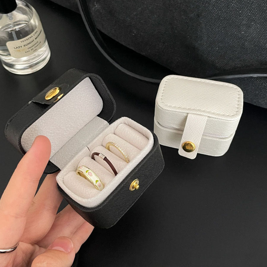 Portable Miniature Ring Box with rings inside