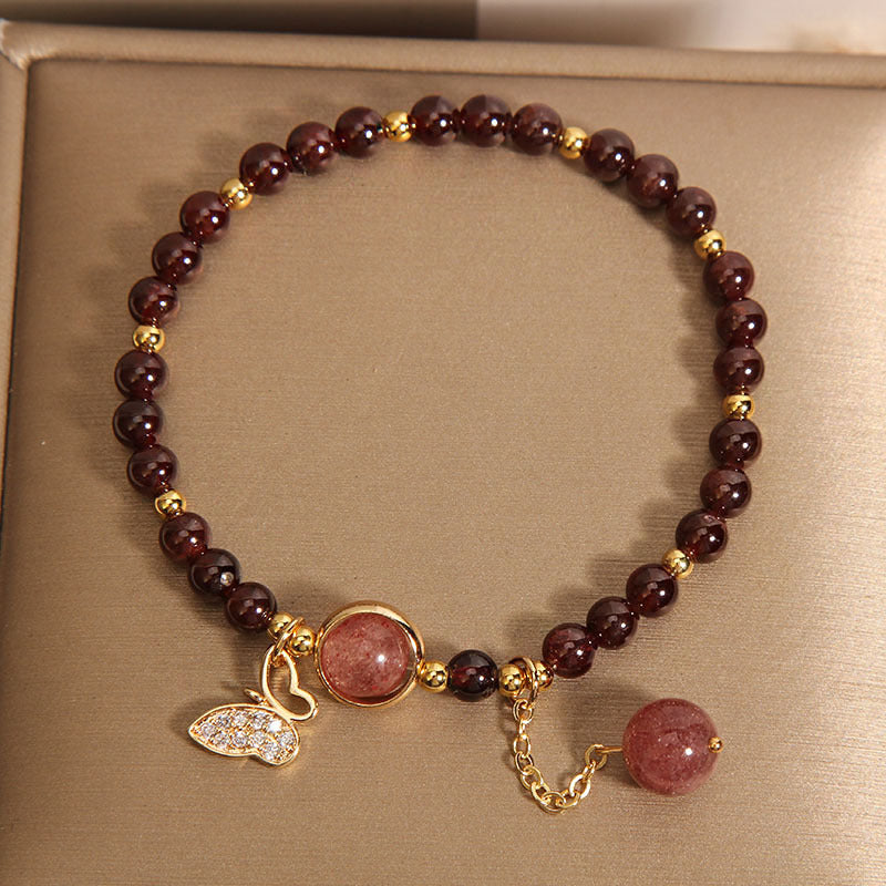 Garnet bracelet beauty captured in detail